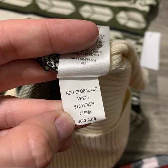 Cloud Chaser Olive Green Creme Aztec Dress; Large - Picture 8 of 9